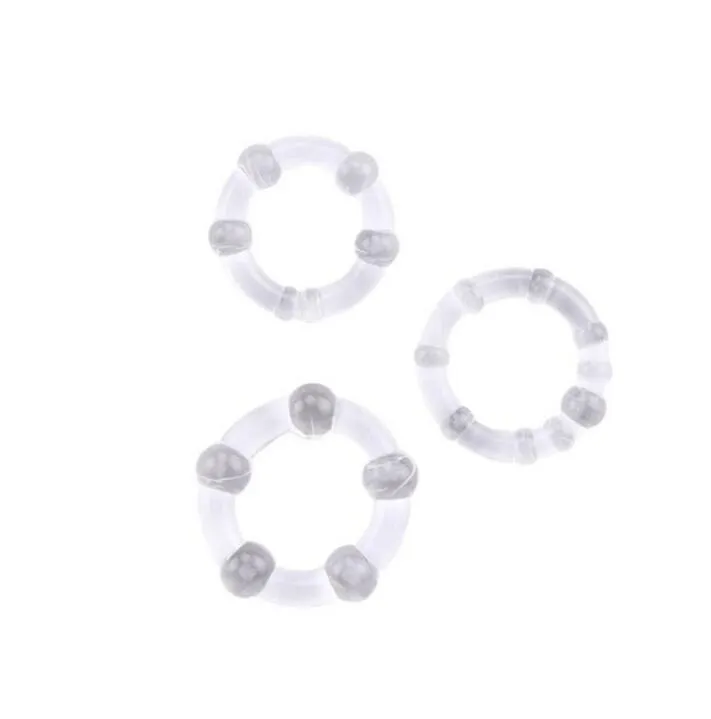 3PCS Foreskin Resistance Soft Penis Ring For Delay Ejaculation