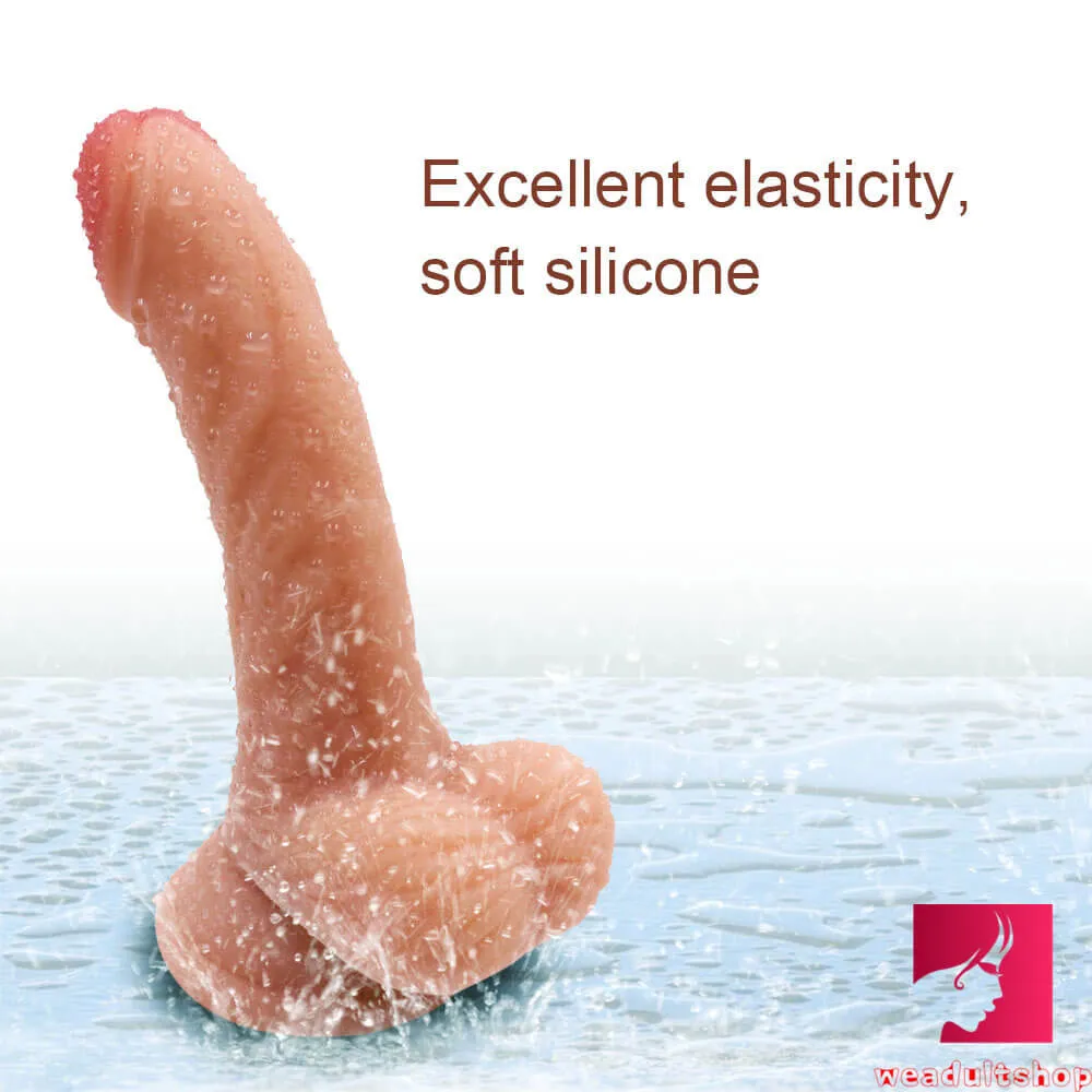 6.1in Girl Using Dildo Soft Flexible Sex Toy For Women