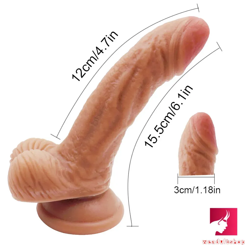 6.1in Girl Using Dildo Soft Flexible Sex Toy For Women