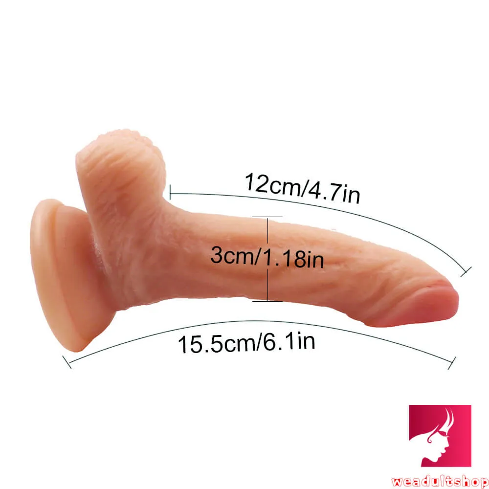 6.1in Girl Using Dildo Soft Flexible Sex Toy For Women