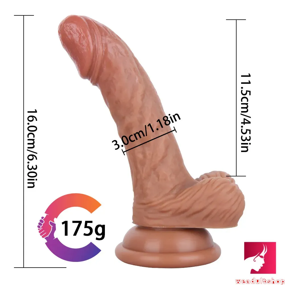 6.3in Curved Flexible Young Looking Dildo Adult Toy For Females