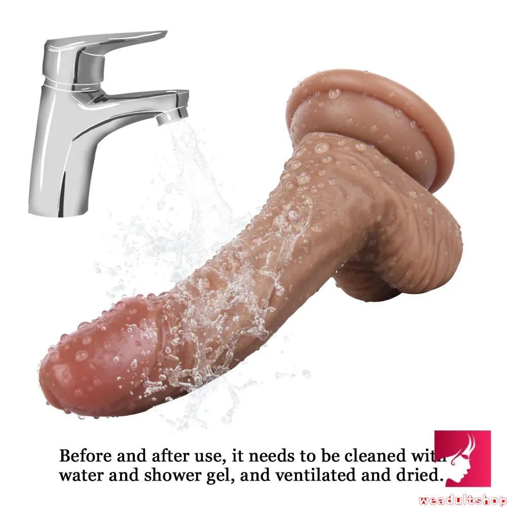 6.3in Curved Flexible Young Looking Dildo Adult Toy For Females