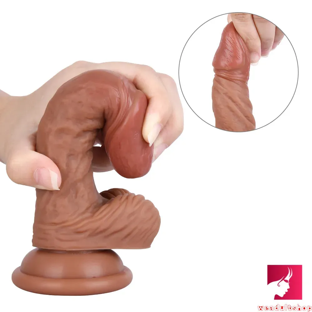 6.3in Curved Flexible Young Looking Dildo Adult Toy For Females