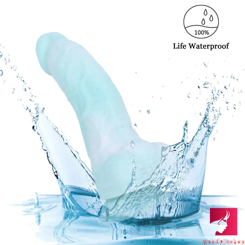 7.68in Curved Small Glans Realistic Skin Dildo Adult Masturbation Toy