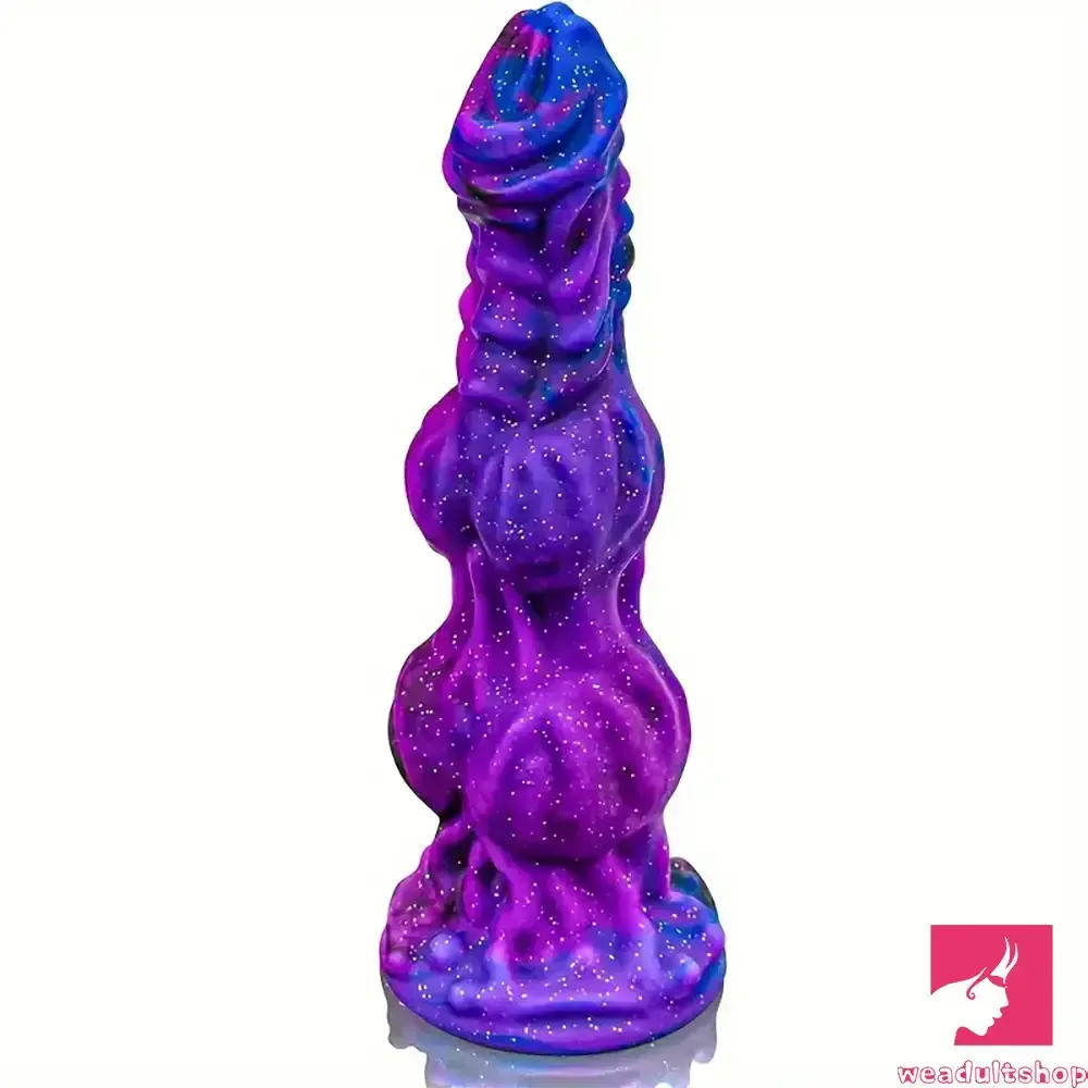 9.65in Real Silicone Soft Glowing Fantasy Dildo For Anal Expansion