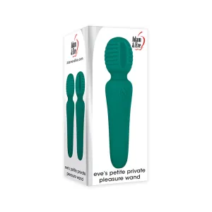 Adam & Eve Eve's Petite Private Pleasure Wand Rechargeable Silicone Wand Vibrator Green