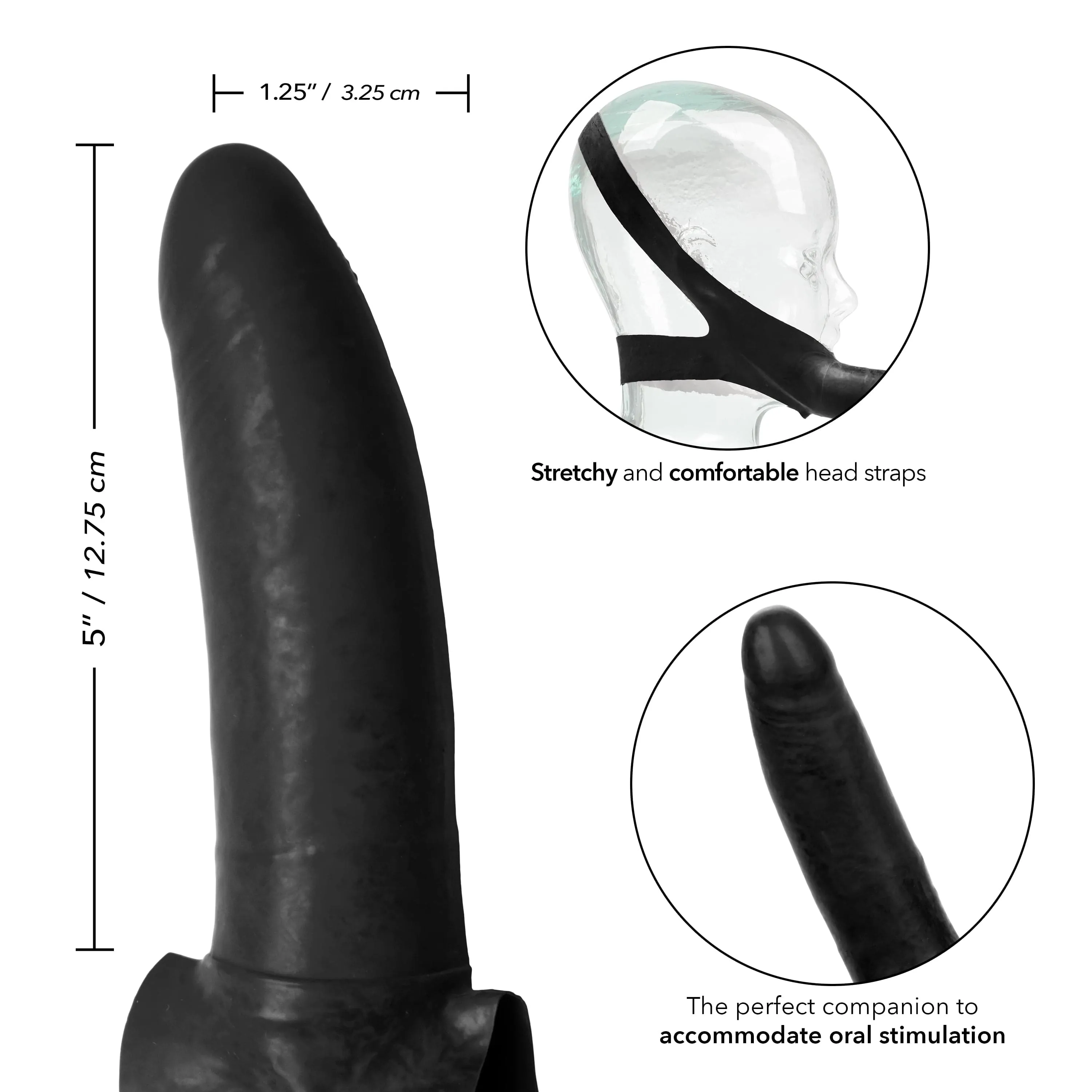 California Exotics - The Original Accommodator Latex Dong Mouth Strap On