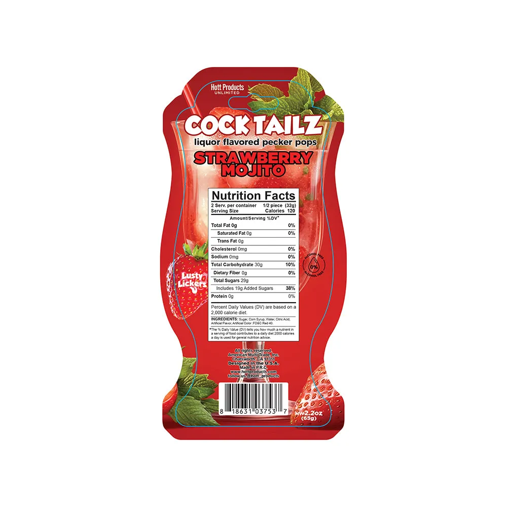 Cocktailz Pecker Pops Strawberry Mojito