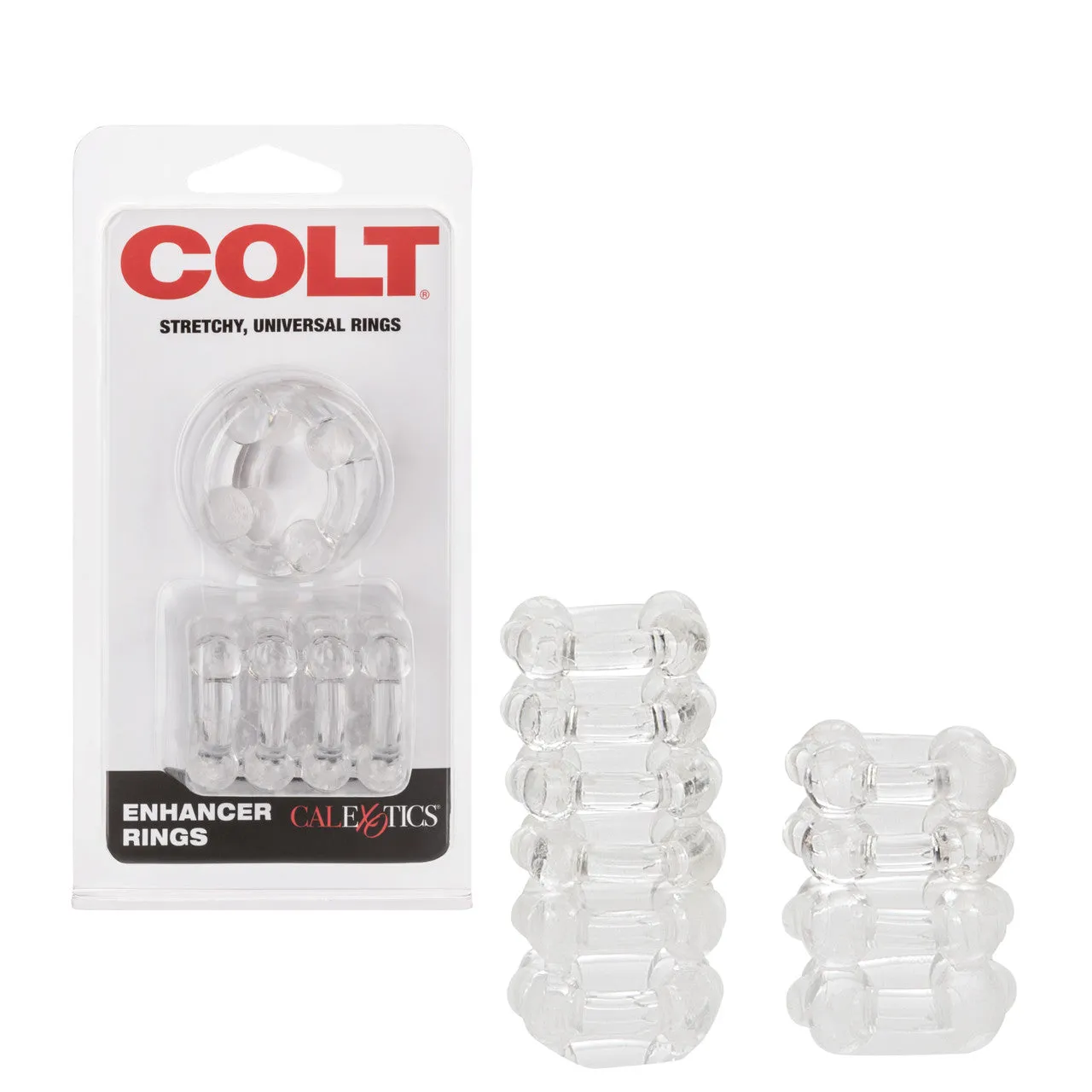 Colt Enhancer Rings Clear Penis Cock Ring Set