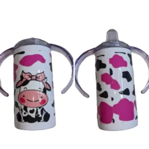 Cow 12oz Stainless Steel Sippy Cup