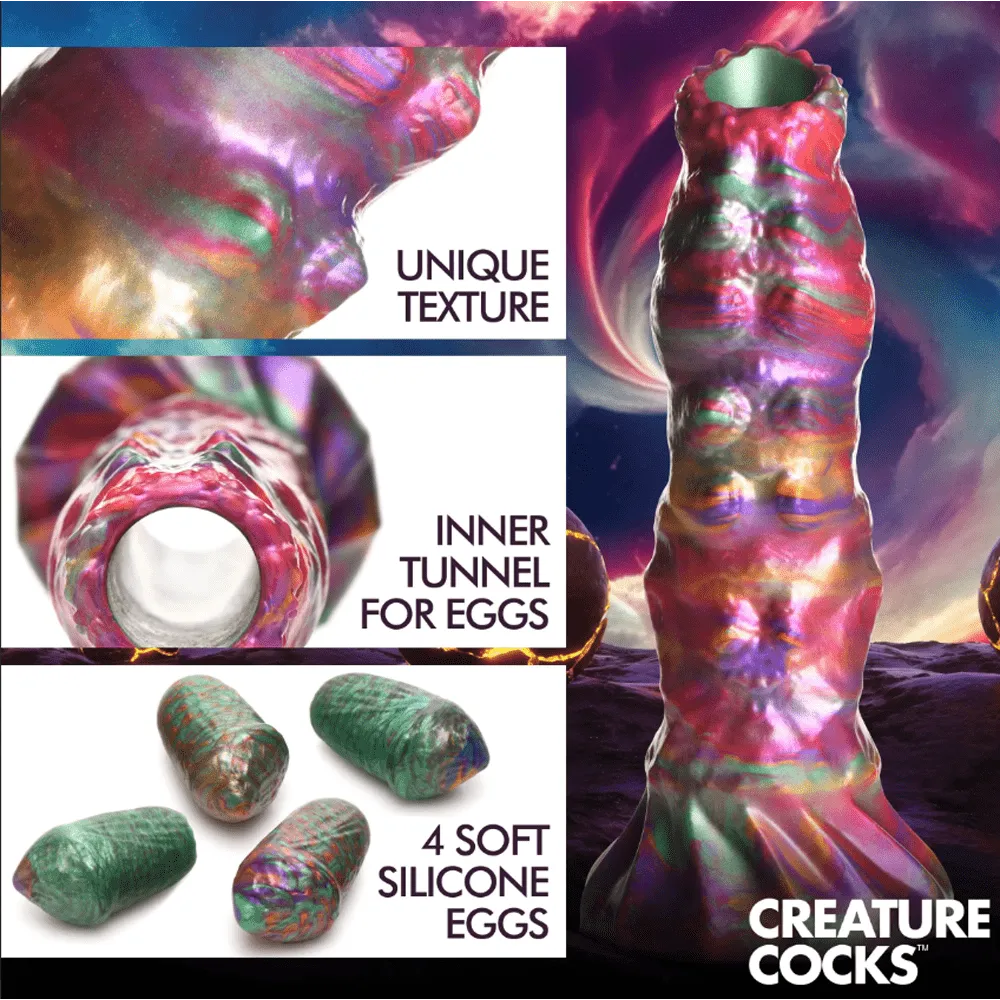 Creature Cocks Larva Ovipositor Silicone Dildo with Eggs