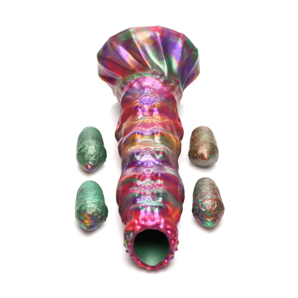 Creature Cocks Larva Ovipositor Silicone Dildo with Eggs