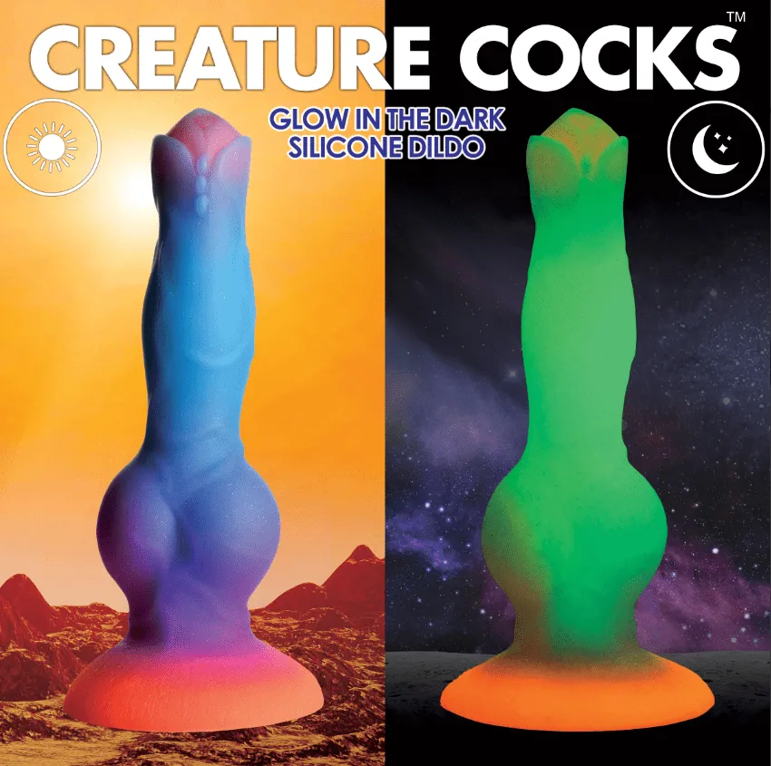 Creature Cocks Space Cock Glow-in-Dark Silicone Alien Dildo