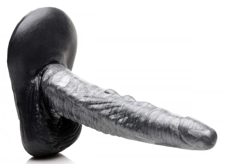 Creature Cocks The Gargoyle Rock Hard Silicone Dildo - Silver/Black