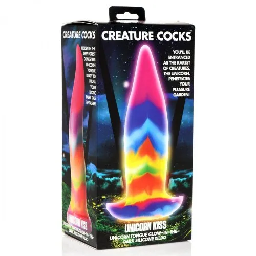 Creature Cocks Unicorn Kiss Silicone Dildo Tongue Anal Glow in the Dark Sex Toy