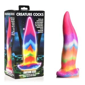 Creature Cocks Unicorn Kiss Silicone Dildo Tongue Anal Glow in the Dark Sex Toy
