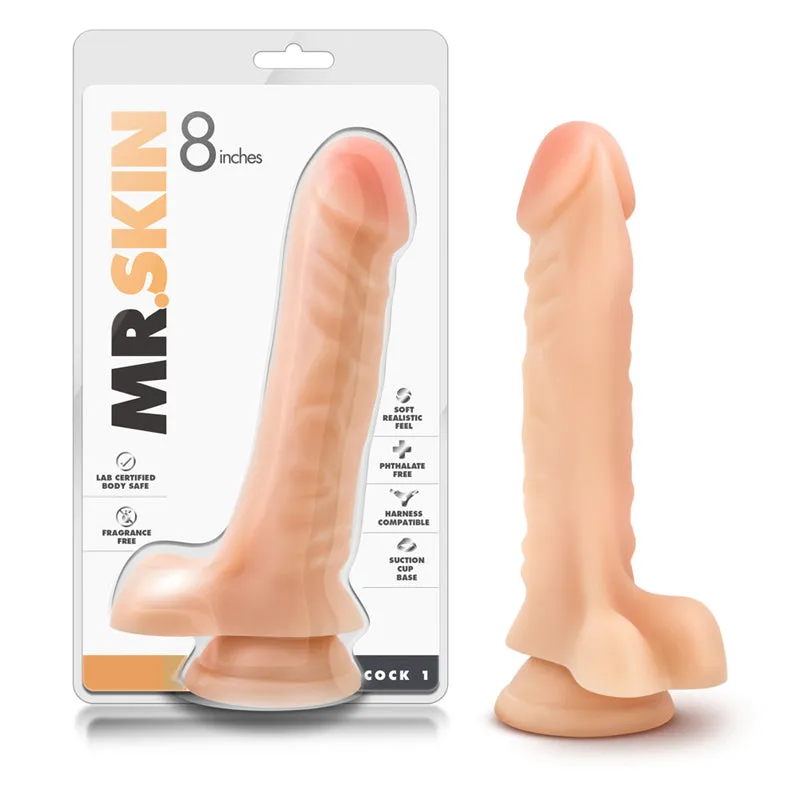 Dr. Skin Cock 1 Realistic 9 in. Dildo with Balls Beige