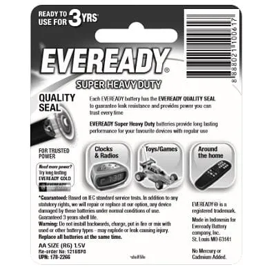 Eveready - Super Heavy Duty M1215 AA Battery Value Pack