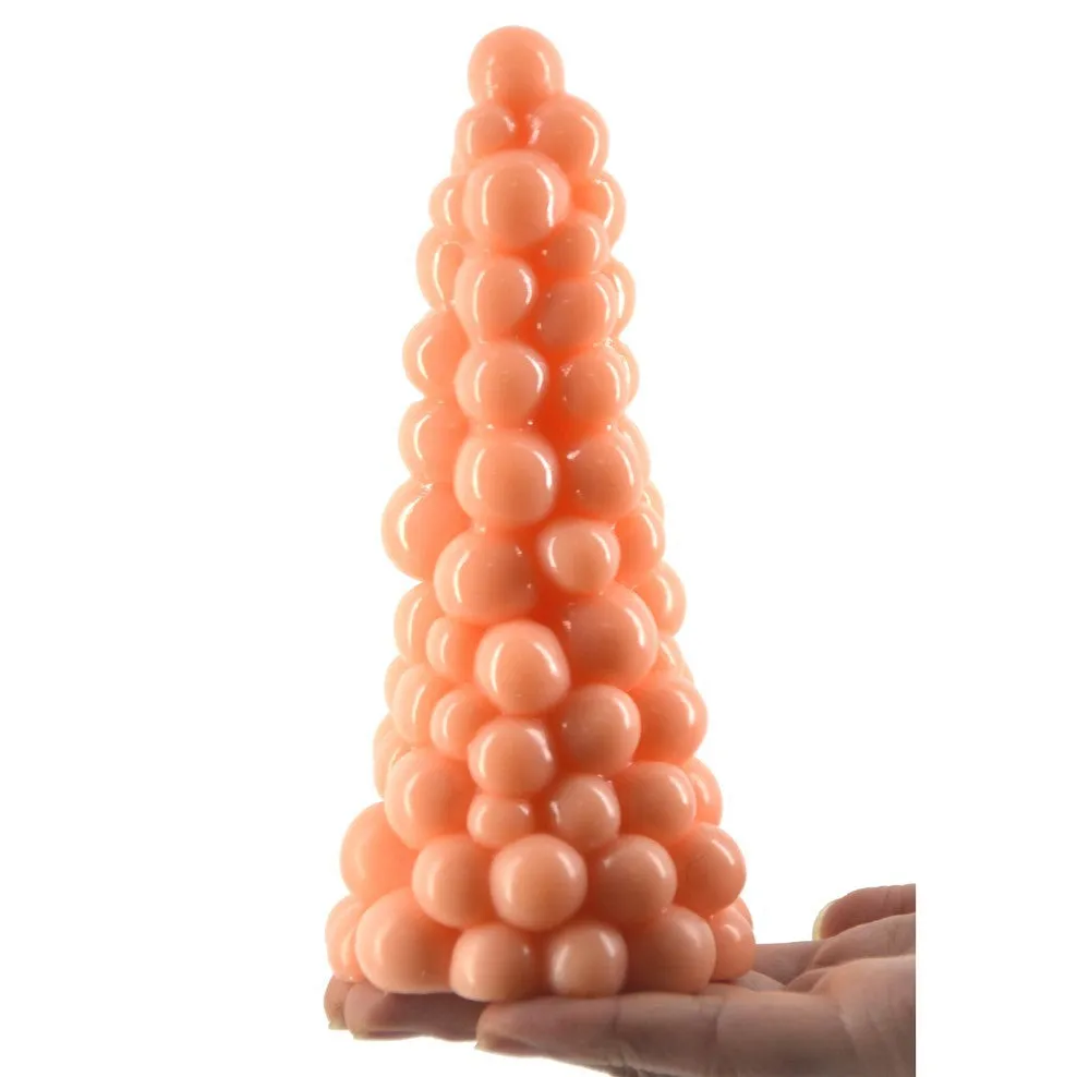 FAAK Grape Realistic Big Anal Plug Beads G-spot Clitoris Dildo Toy