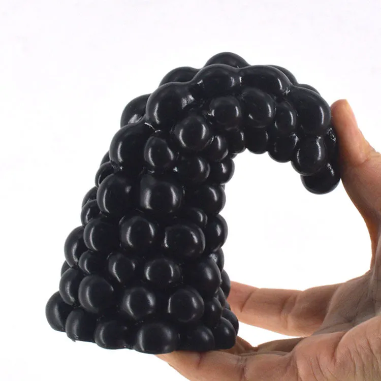 FAAK Grape Realistic Big Anal Plug Beads G-spot Clitoris Dildo Toy