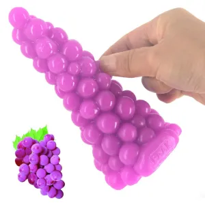 FAAK Grape Realistic Big Anal Plug Beads G-spot Clitoris Dildo Toy