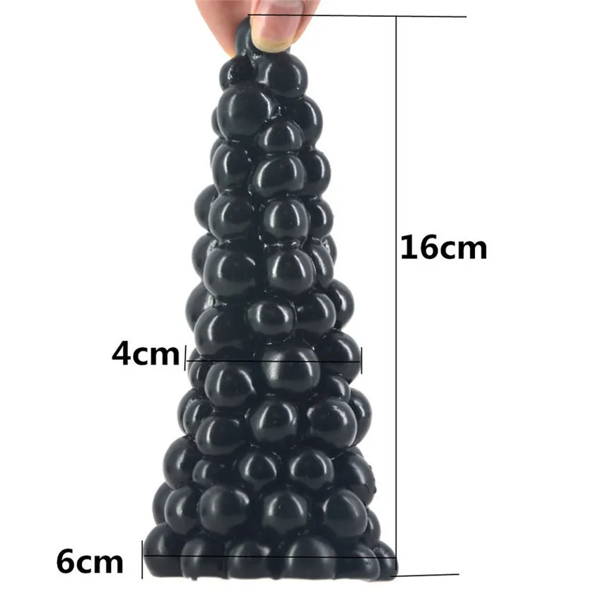FAAK Grape Realistic Big Anal Plug Beads G-spot Clitoris Dildo Toy