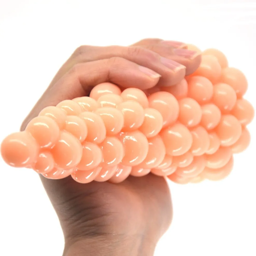 FAAK Grape Realistic Big Anal Plug Beads G-spot Clitoris Dildo Toy