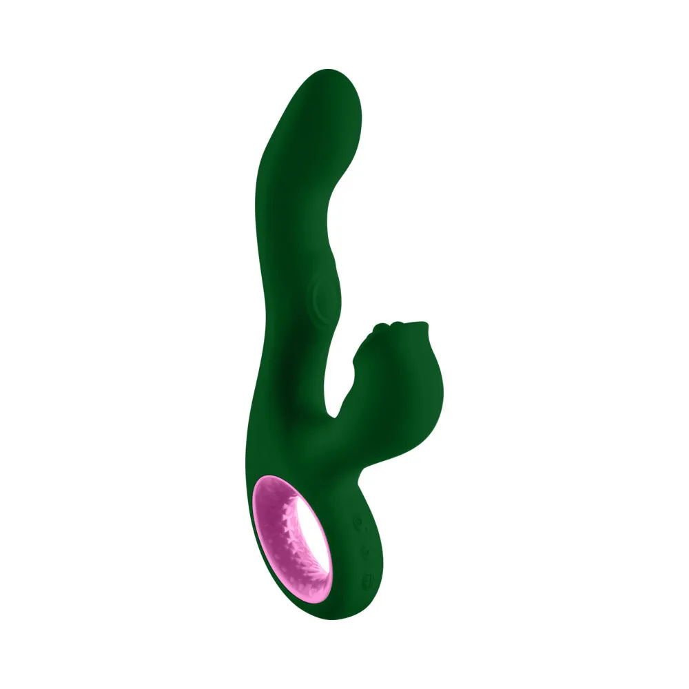 FemmeFunn Pallina Triple Action Thumping Rabbit Vibrator Dark Green