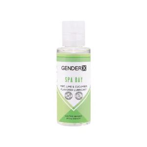 Gender X Spa Day Mint. Lime & Cucumber Flavored Water-Based Lubricant 2 oz.