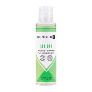 Gender X Spa Day Mint. Lime & Cucumber Flavored Water-Based Lubricant 4 oz.