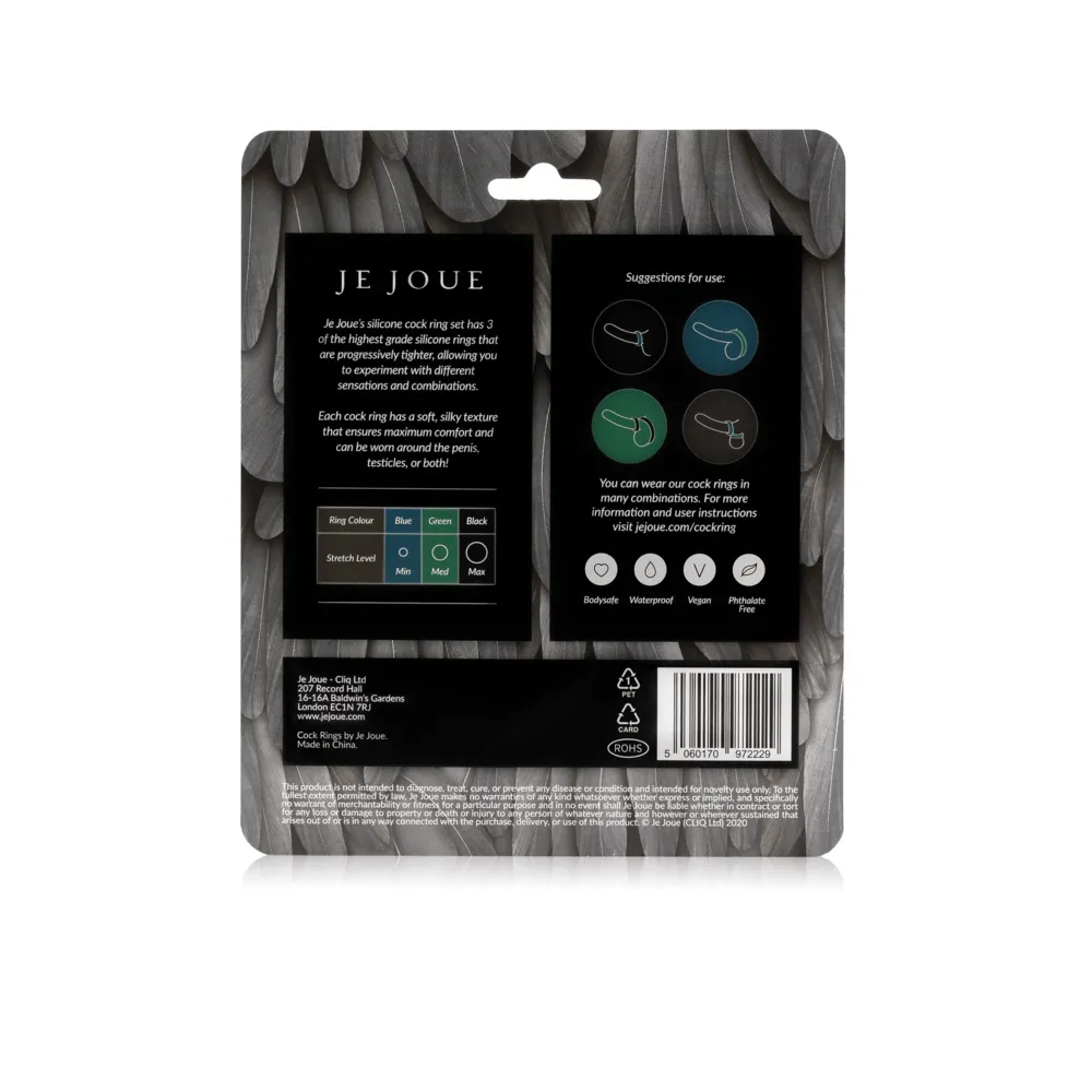 Je Joue Silicone Cock Ring 3 Pack