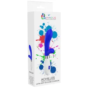 Luminous Achilles 10-Speed Silicone Dual Stimulation Vibrator Blue