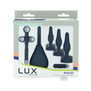 Lux Active Equip 7-piece Anal Training Kit Silicone Black