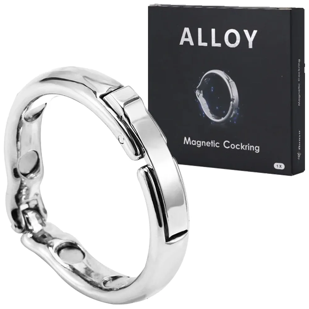 Magnetic Metal Stainless Steel Penis Cock Ring Adjustable Erection Aid Sex Toy
