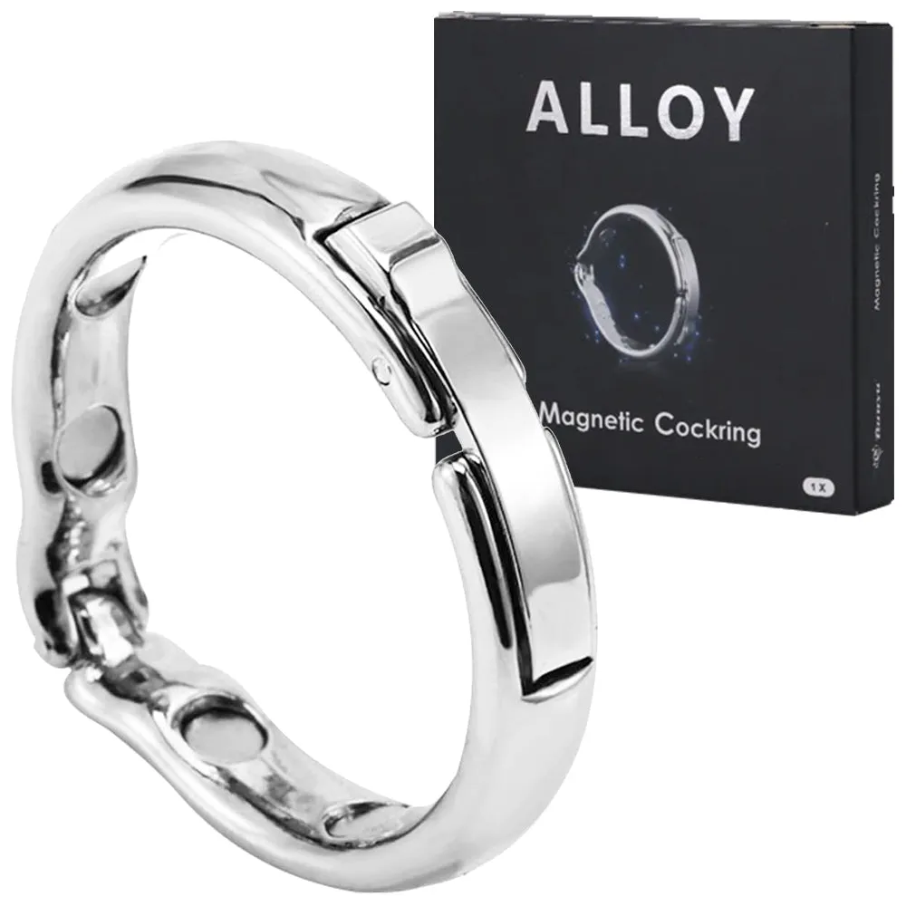 Magnetic Metal Stainless Steel Penis Cock Ring Adjustable Erection Aid Sex Toy