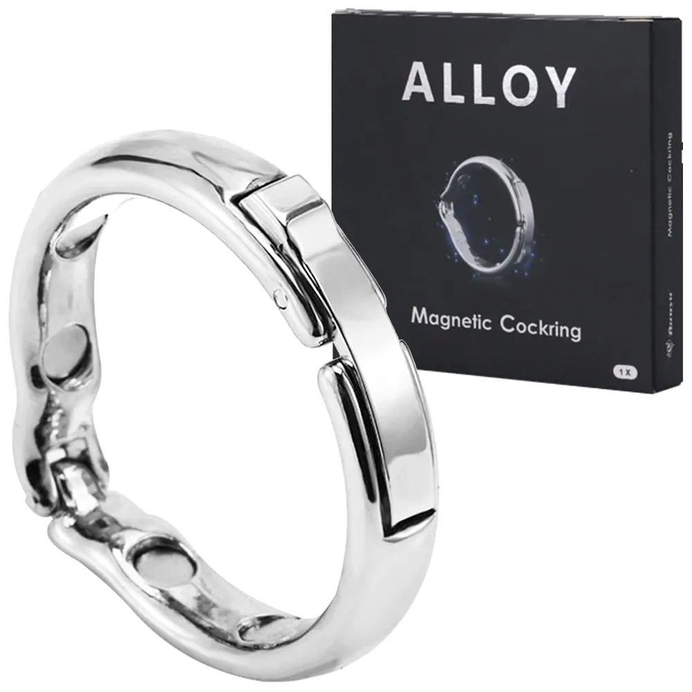 Magnetic Metal Stainless Steel Penis Cock Ring Adjustable Erection Aid Sex Toy