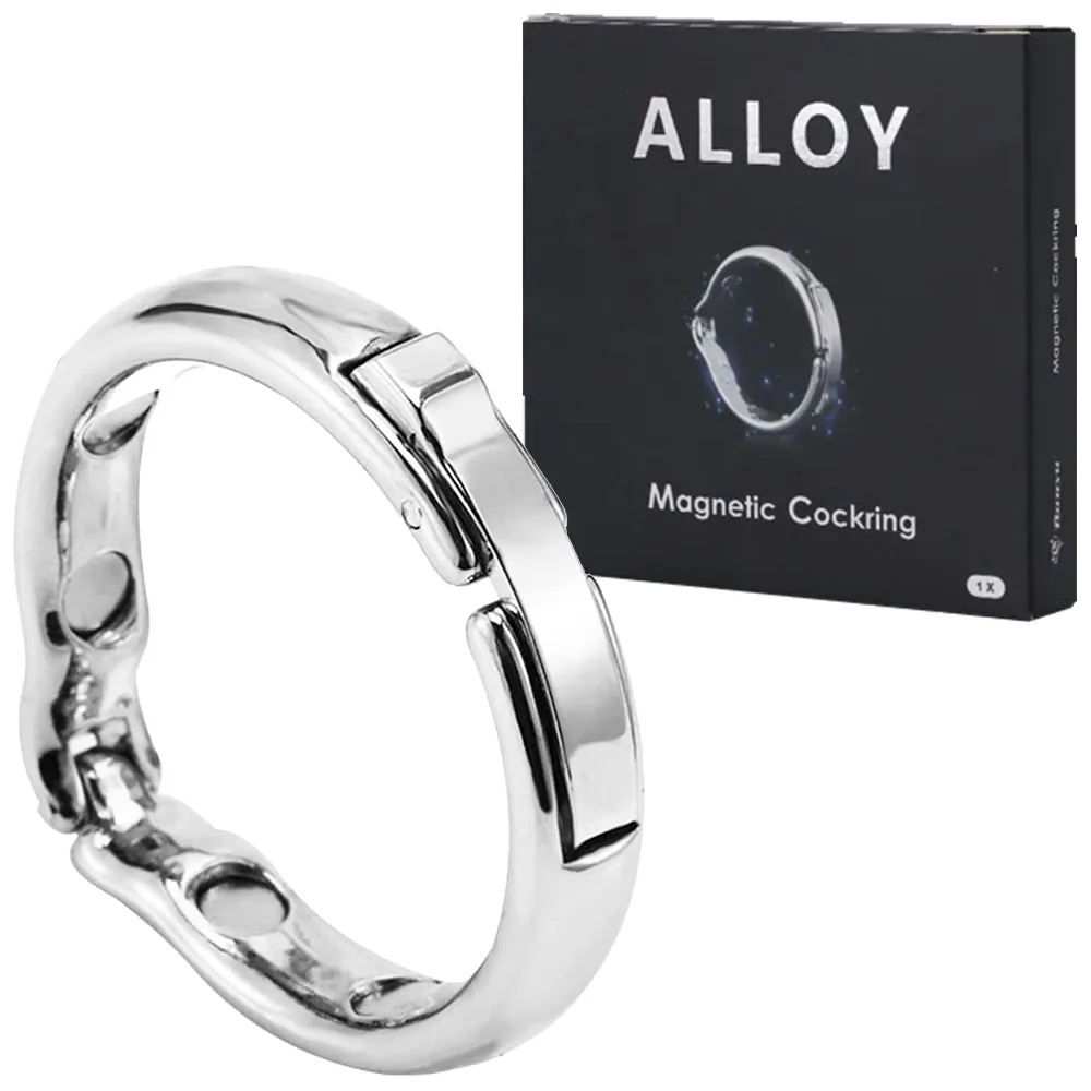 Magnetic Metal Stainless Steel Penis Cock Ring Adjustable Erection Aid Sex Toy