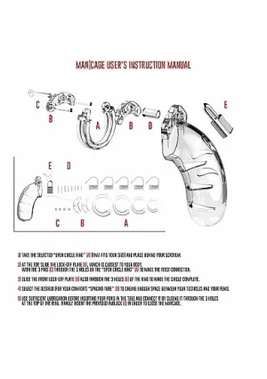 MANCAGE CHASTITY 5.5IN TRANSPARENT MODEL 05