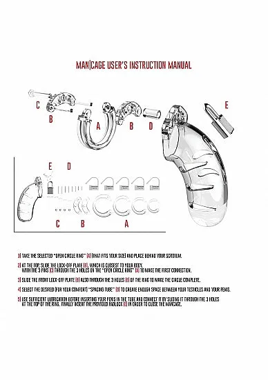 MANCAGE CHASTITY 5.5IN TRANSPARENT MODEL 05