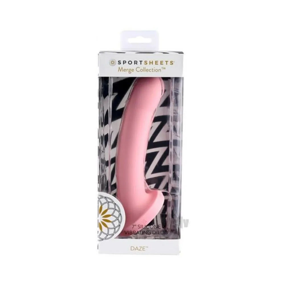 Merge Daze 7 In. Vibrating Dildo Pink
