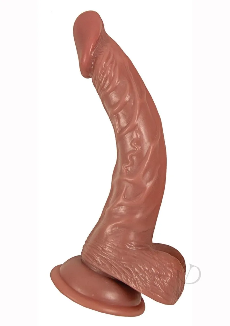 Natural Realskin Hotcock Curved 8 Brn