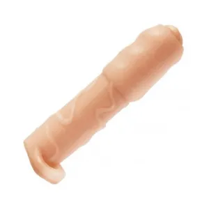 Natural Realskin Uncircumcised Xtender Vibrating Beige
