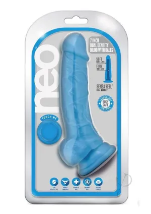 Neo Dual Density Cock W/balls 7.5 Blue