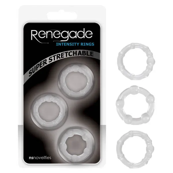 Renegade Intensity Rings Clear Cock Rings - Set of 3