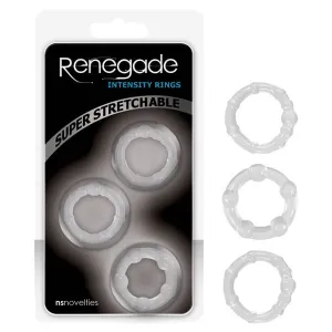 Renegade Intensity Rings Clear Cock Rings - Set of 3