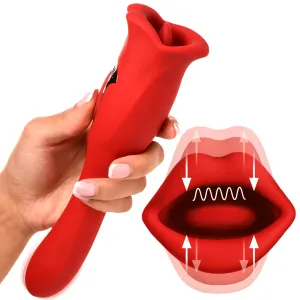 Shegasm Lickgasm Kiss   Tell Pro Dual Ended Kissing Vibrator - Red