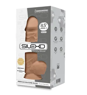 Silexd 8.5 Model 4 Silicone Realistic Dildo Suction Cup Balls Caramel