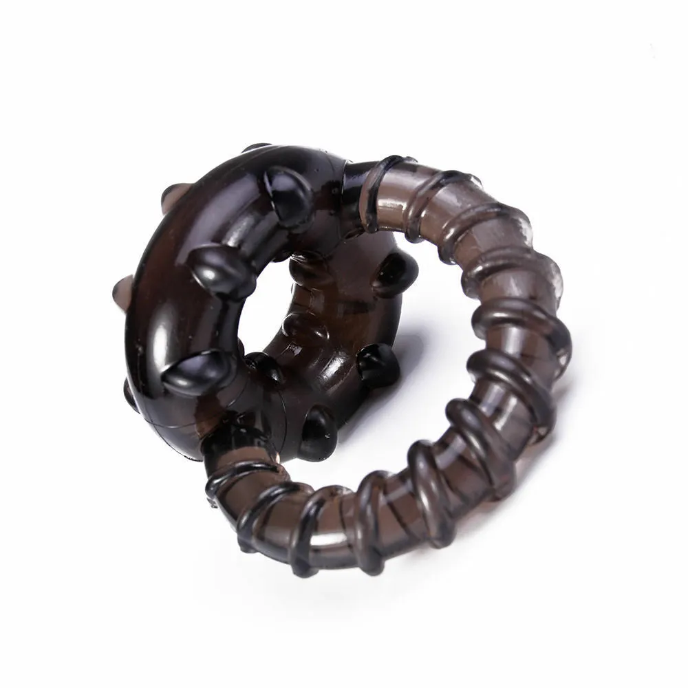 Soft Silicone Dual Cock Ring Time Delay Ejaculation Men Sex Toy
