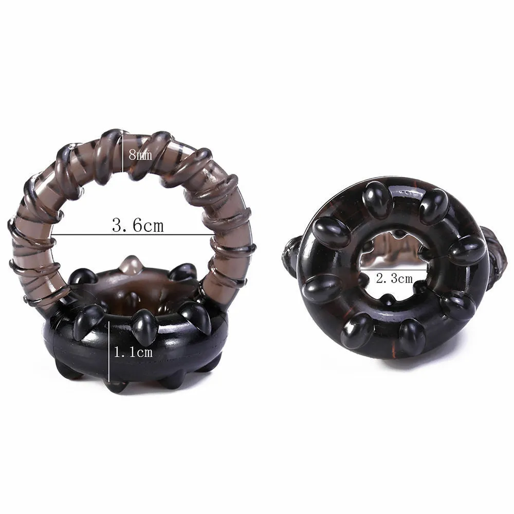 Soft Silicone Dual Cock Ring Time Delay Ejaculation Men Sex Toy