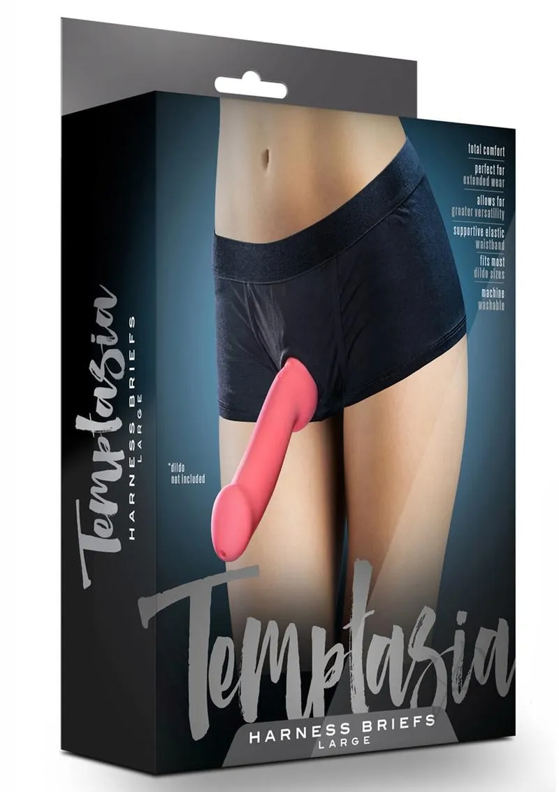 Temptasia Harness Briefs Lg Blk
